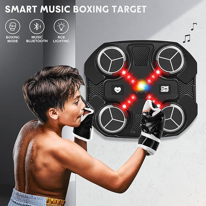 Smart Bluetooth Music Fitness Boxing Target Boxing Machine For Kids with Two Gloves