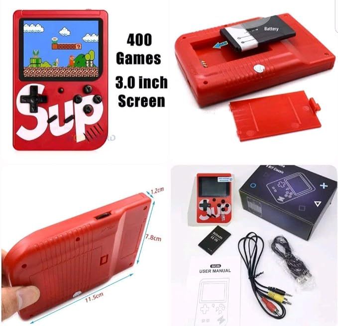 Retro Portable Mini Handheld Video Game Console 8-Bit 3.0 Inch LCD Color Kids Game Player Built-in 500 games