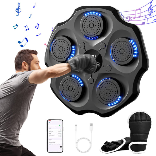 Smart Bluetooth Musical Electric Wall Mounted Boxing Machine For Kids & Adults With Free Gloves