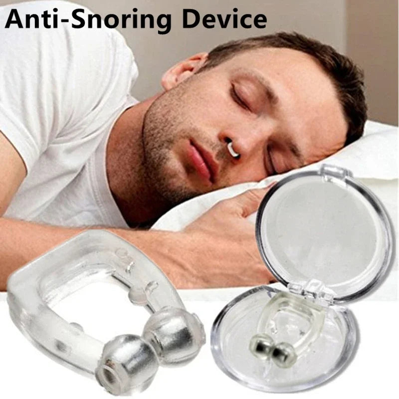 Magnetic Anti Snore Device Stop Snoring Nose Clip Easy Breathe Improve Sleeping Aid Apnea Guard Night Device With Case