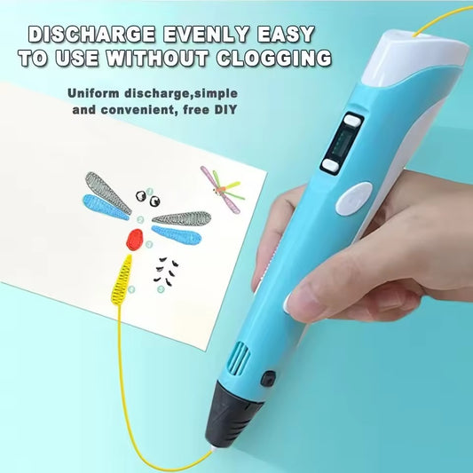 3D Pen for Children 3D Drawing Printing Pen with LCD Screen