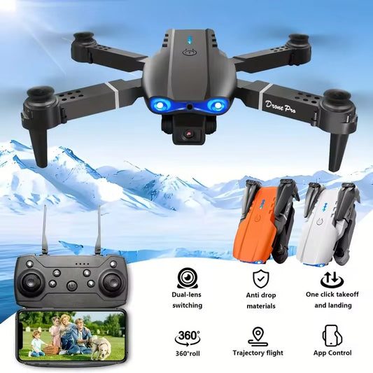 E99 Pro RC Drone 4K Professinal With 1080P Wide Angle HD Camera Foldable Helicopter WIFI FPV Height Hold