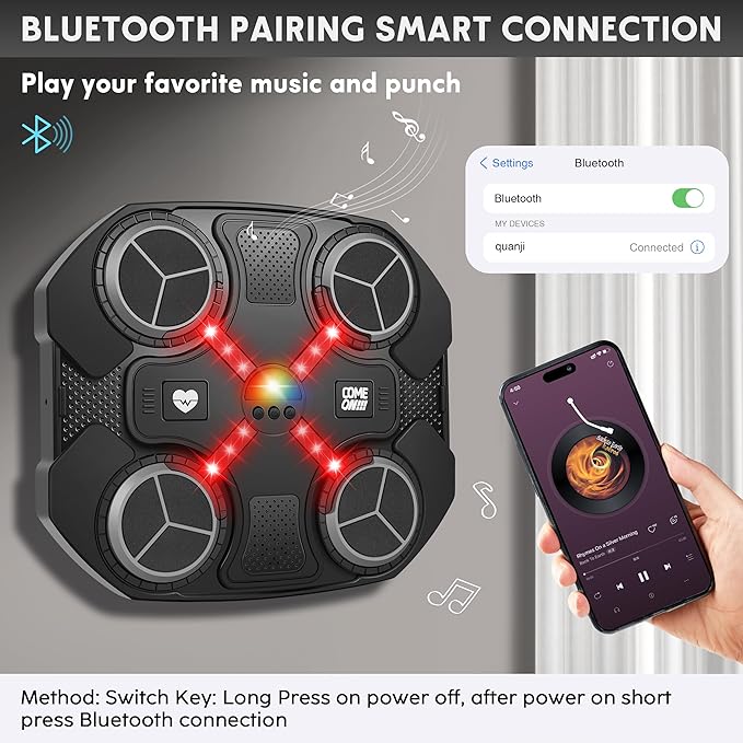 Smart Bluetooth Music Fitness Boxing Target Boxing Machine For Kids with Two Gloves